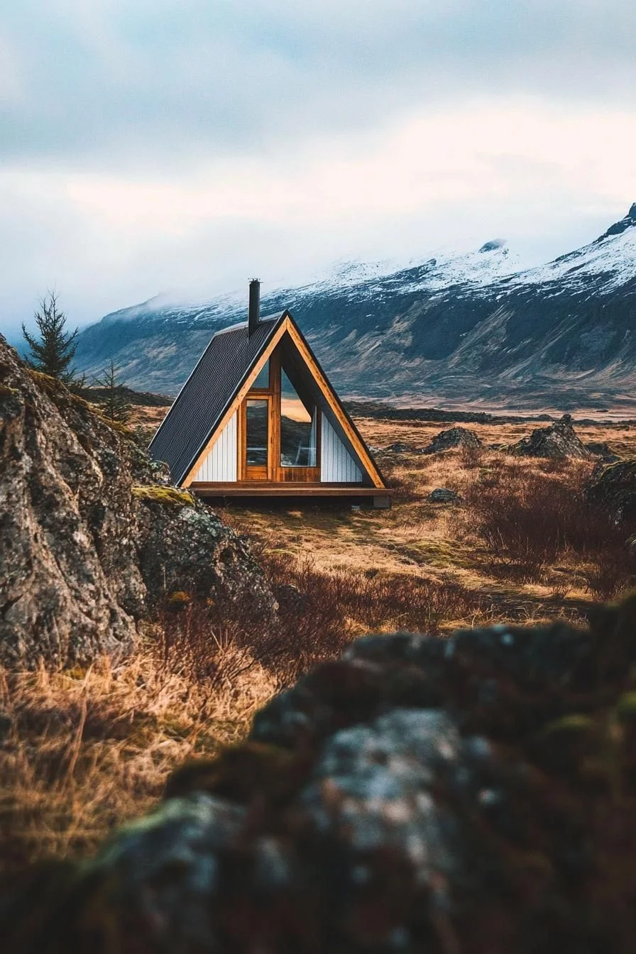 An A-Frame Cabin in the Mountains