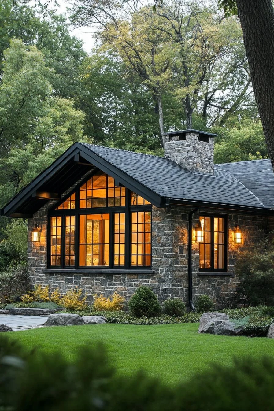 A Stone Cottage Hidden in the Woods