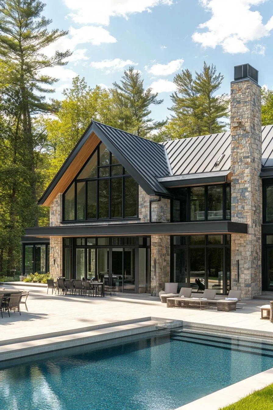 A Stone and Glass Farmhouse Paradise