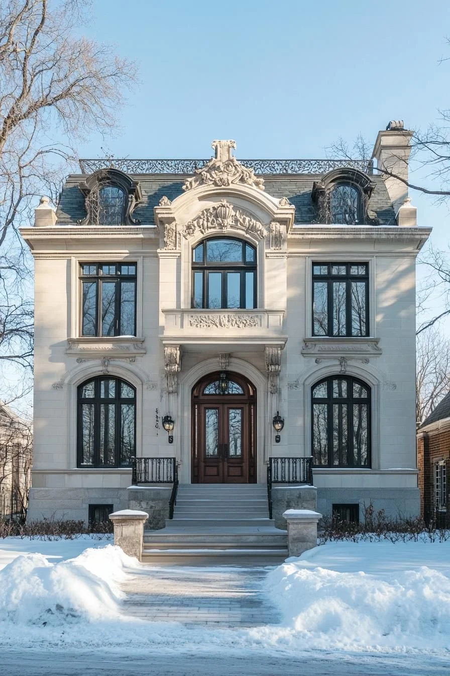 Whimsical Winter Look For This Grand Home