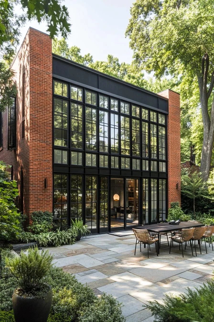 Where Brick Architecture Meets Lush Greenery