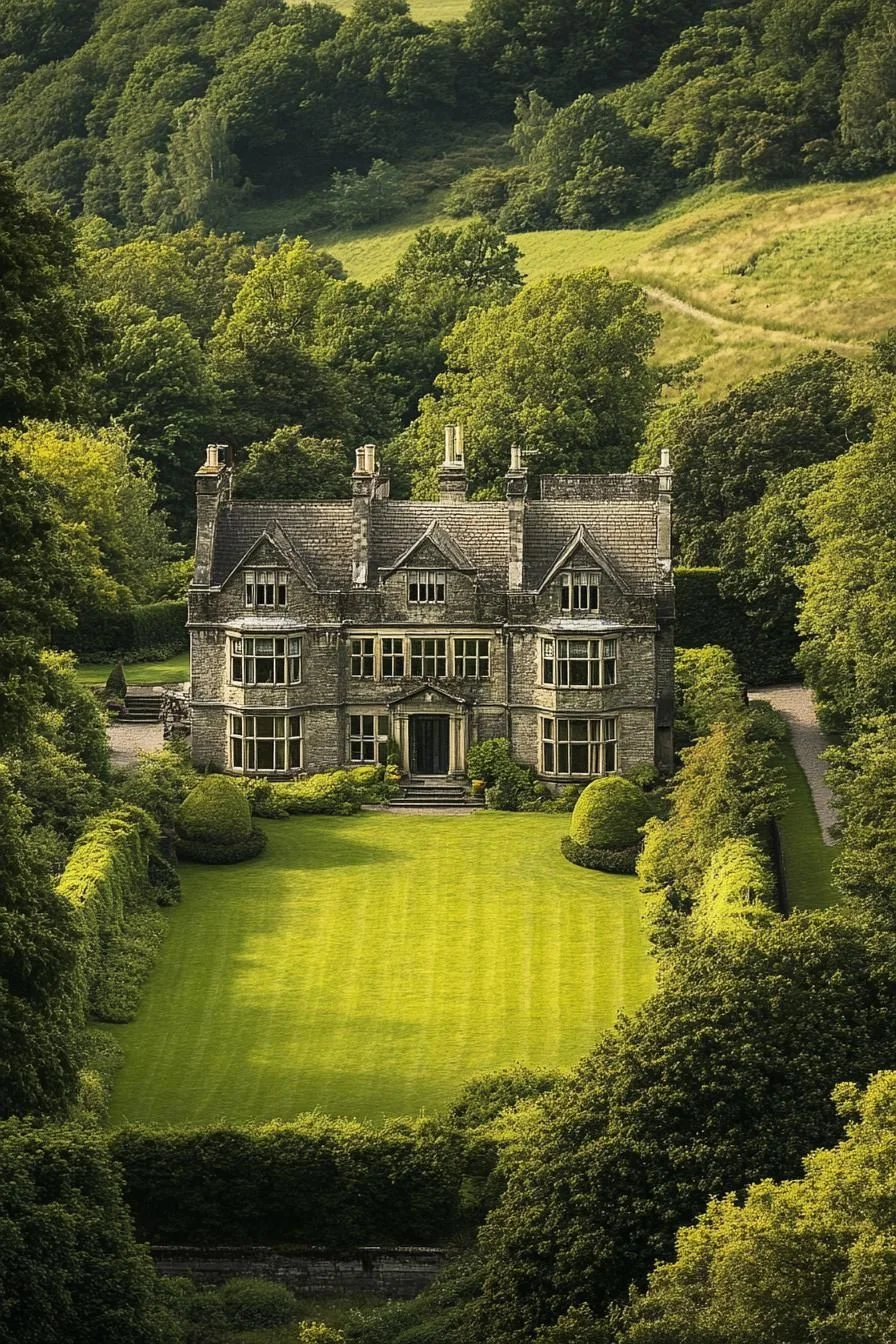 A Stone House Set in a Sea of Green