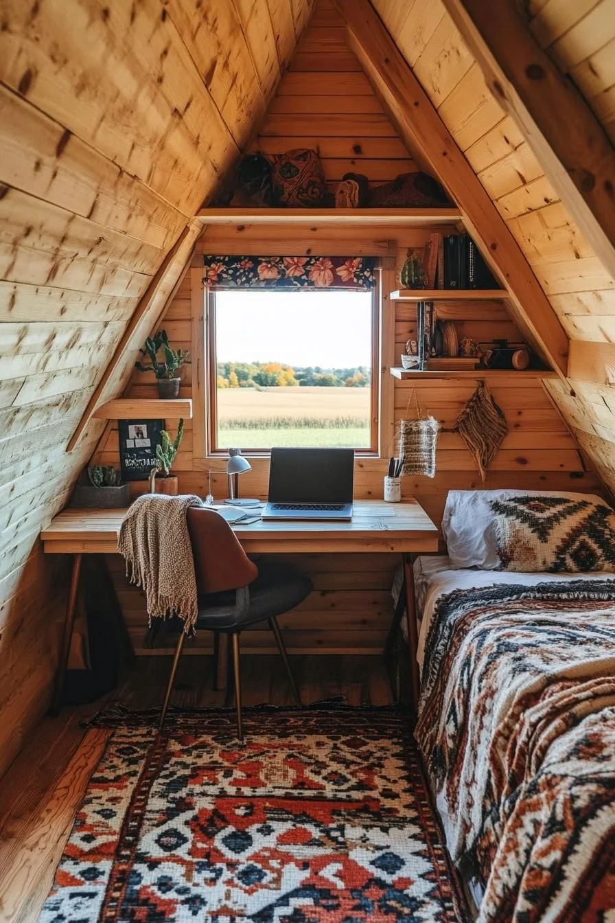 A Scenic A-Frame Reading Nook