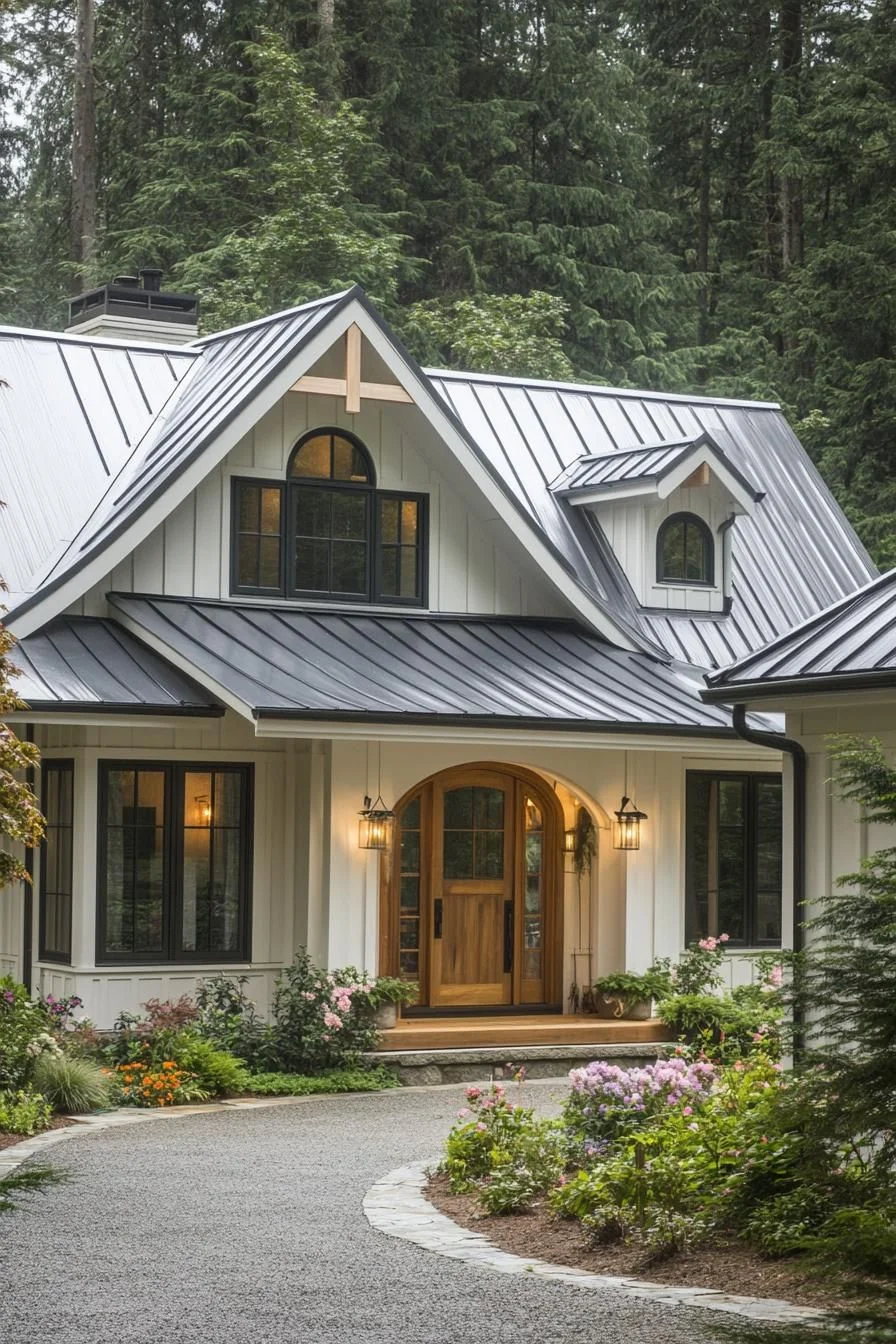 Rustic Cottage Among Evergreens