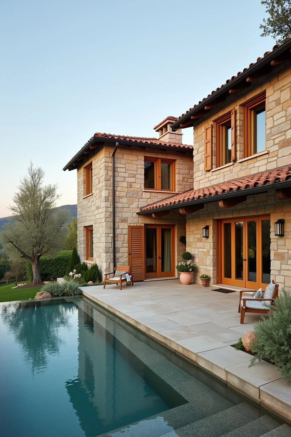 Bright Stone Villa With Pool Views
