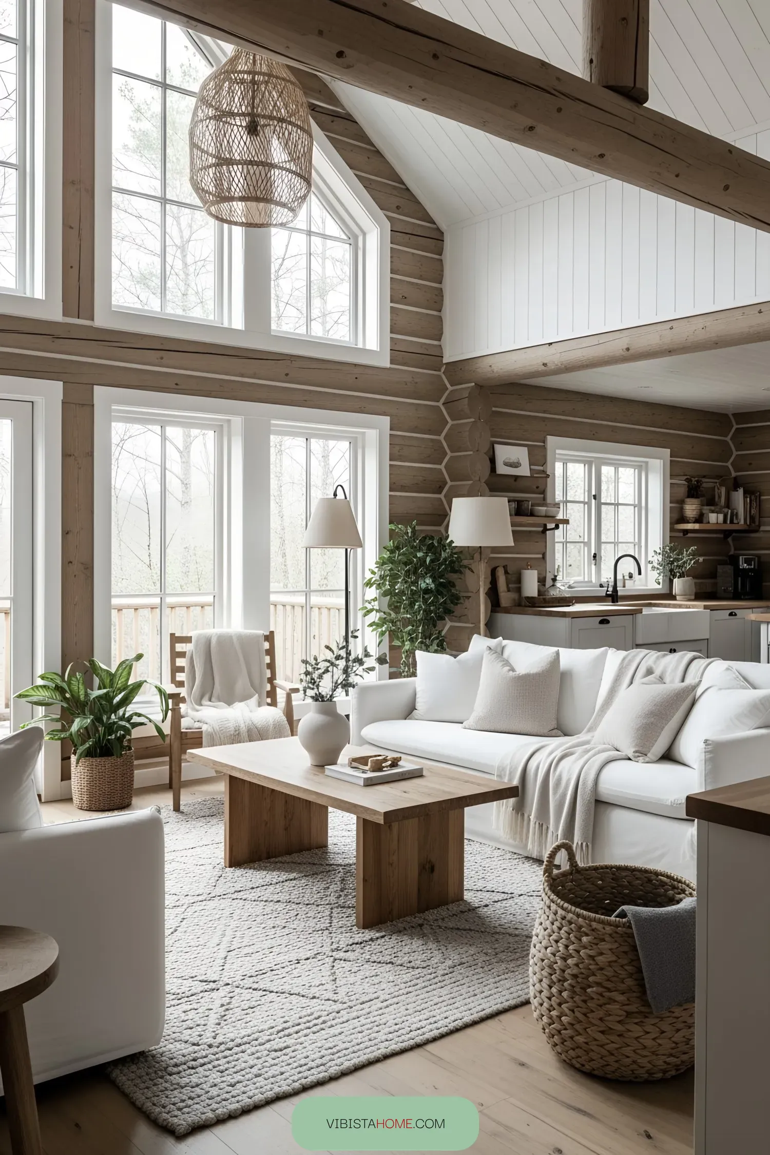 Escape to a Sunlit Log Cabin