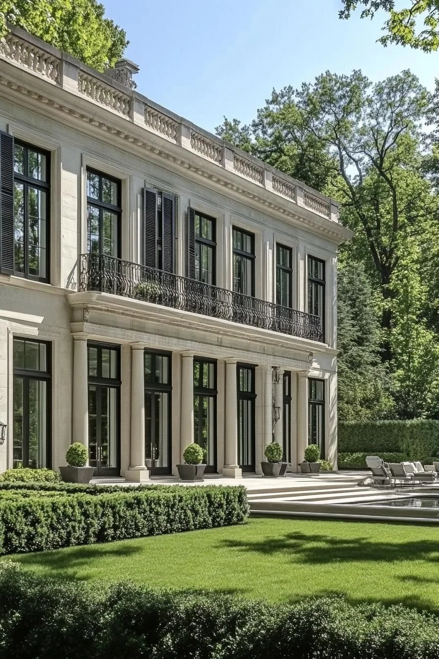 Peaceful Columned Home Design