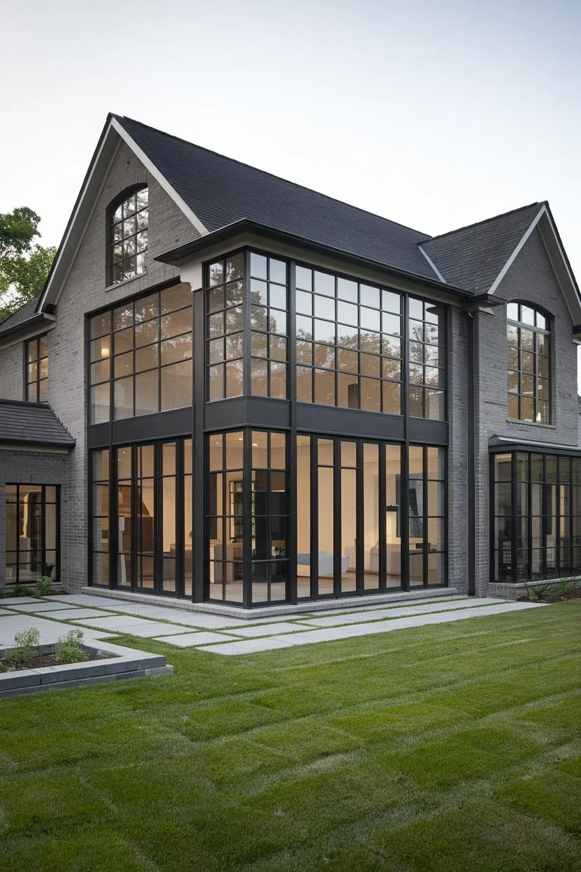 Sleek Suburban Escape With Oversized Windows