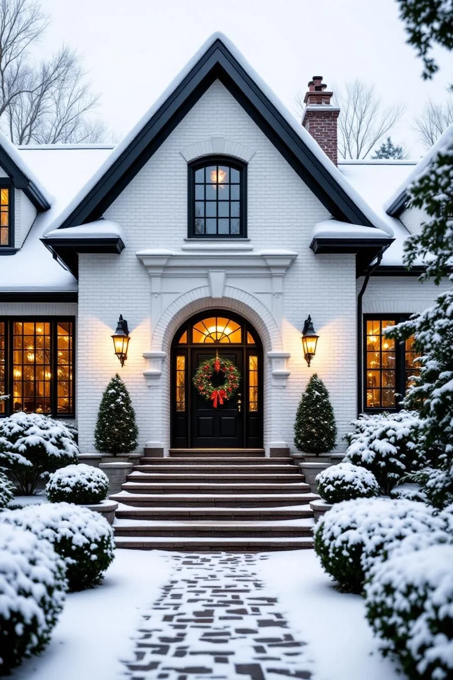 Winter Gabled House Design