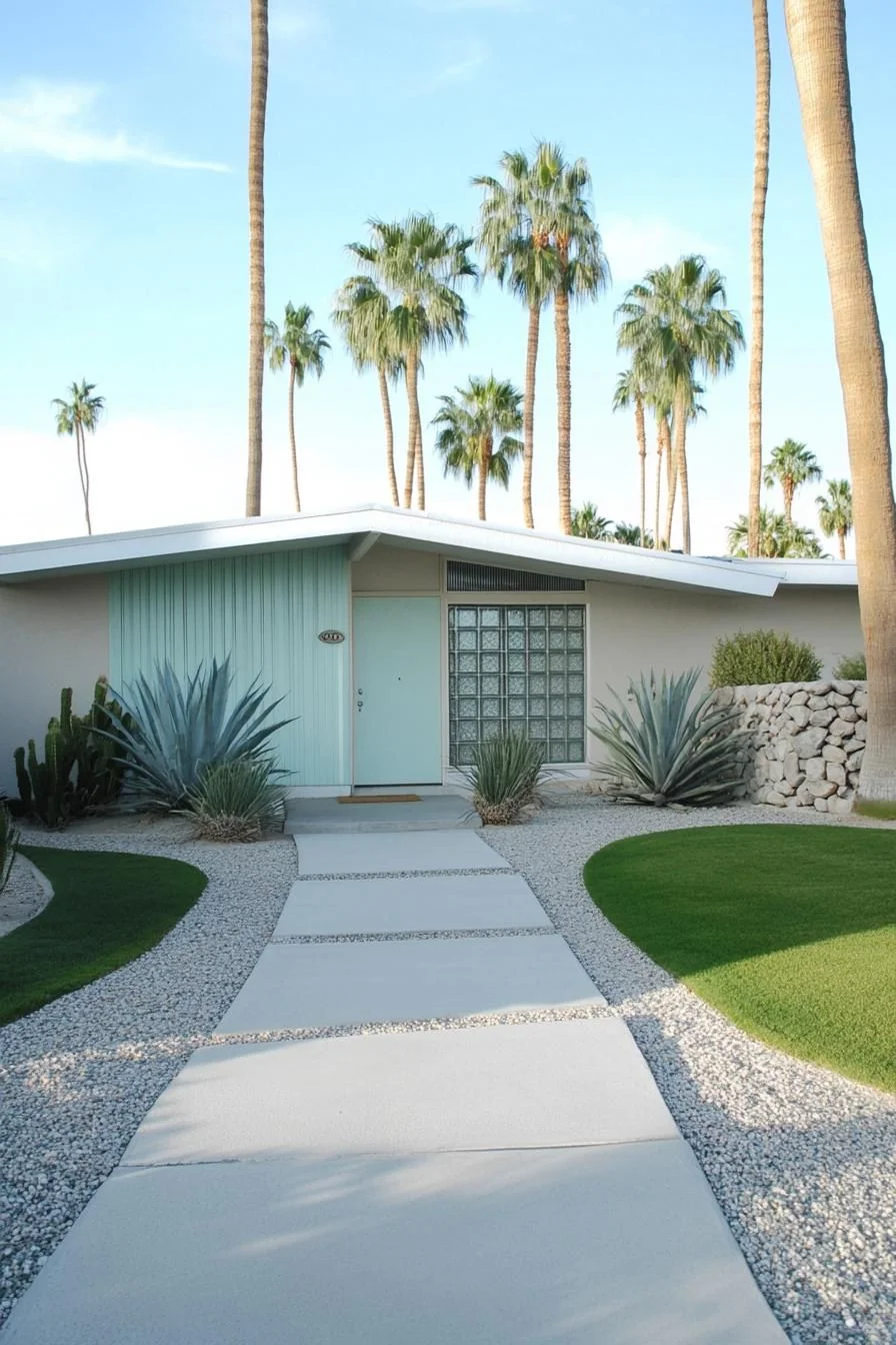An Aqua Door Welcomes Desert Guests