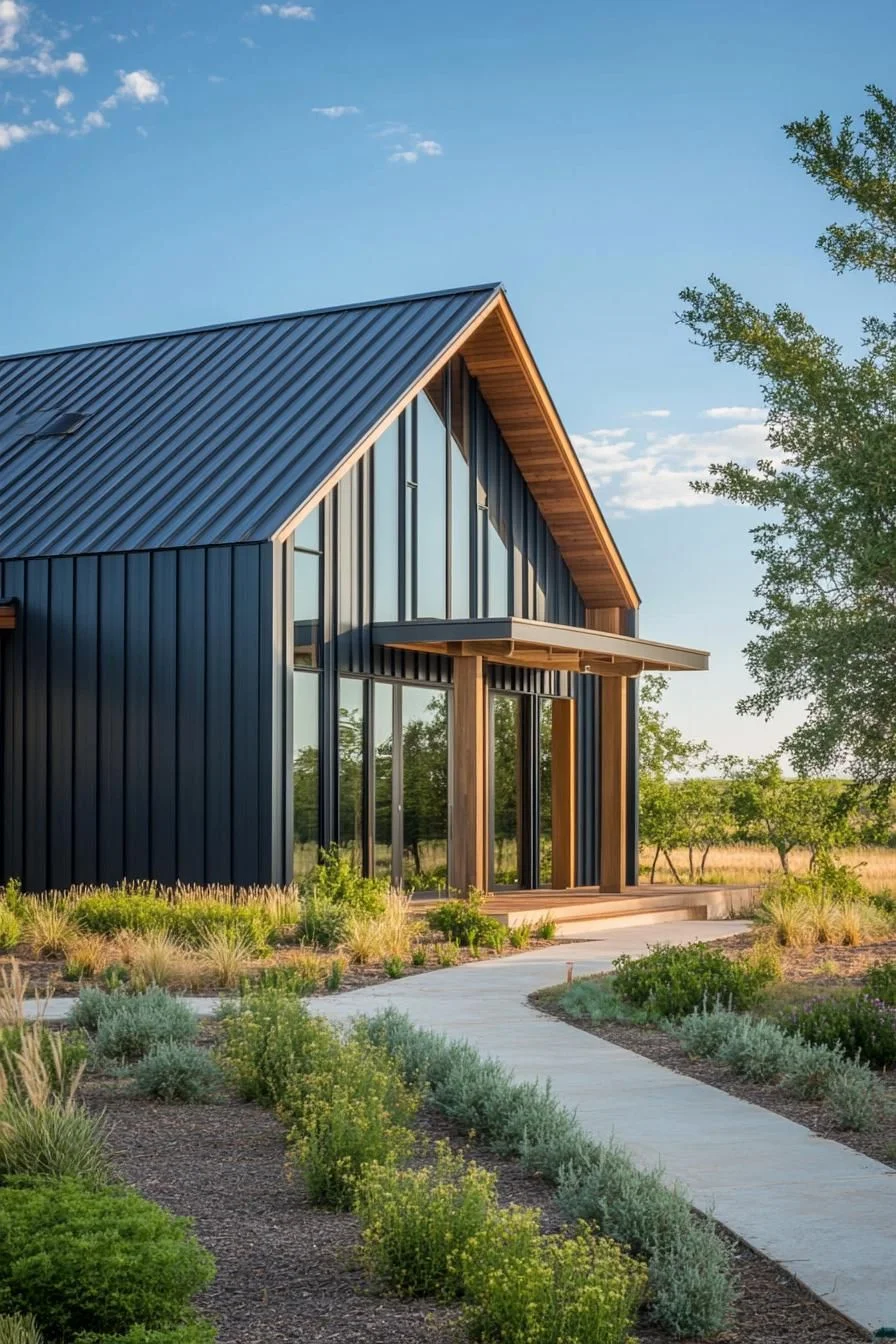 A Contemporary Barndominium With Gleaming Glass