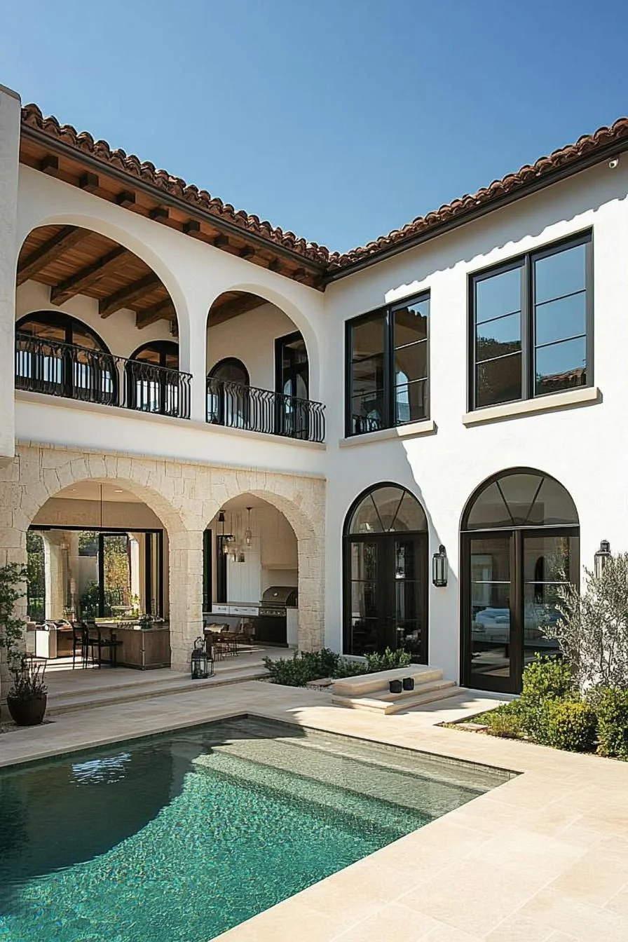 A Mediterranean Home with a Standout Pool