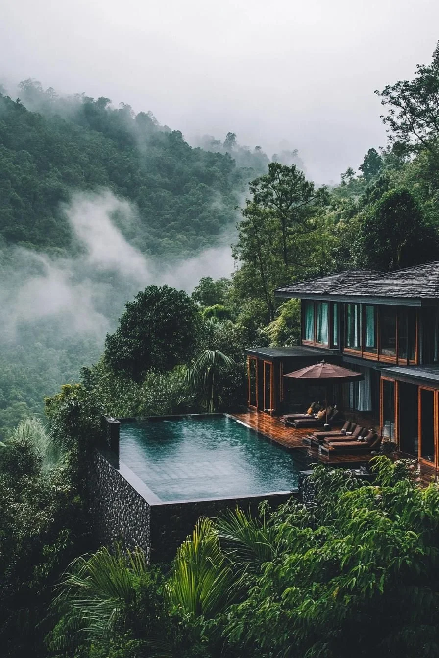 A Modern Home Wrapped in Mist