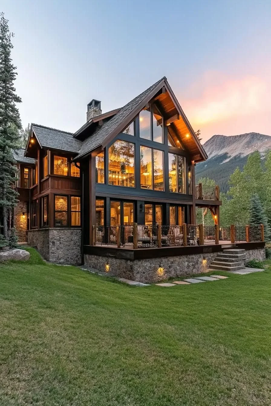 Elegant Alpine Escape With Glass Walls