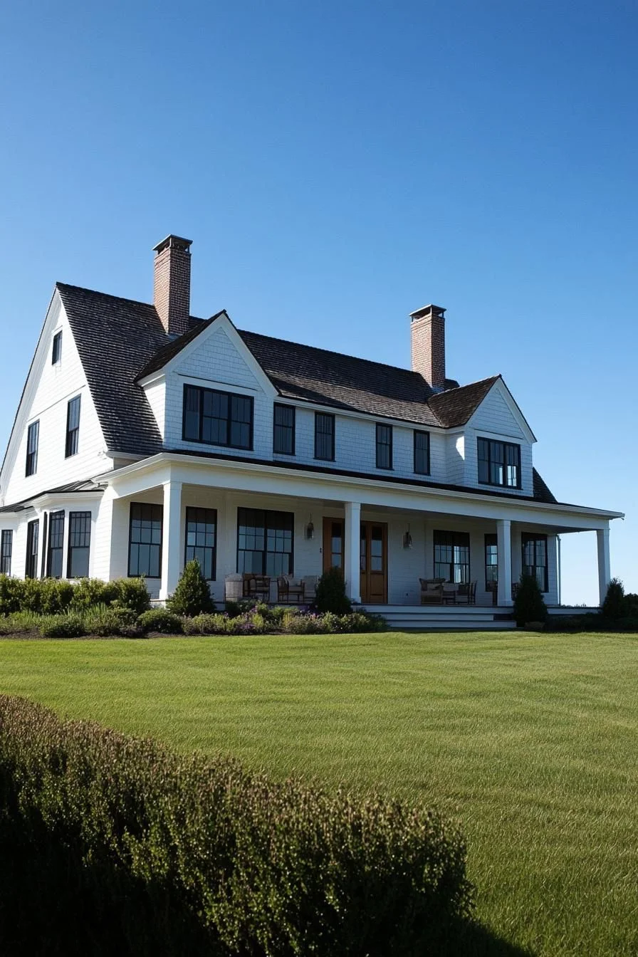 A Prairie-Style Farmhouse with a Standout Chimney