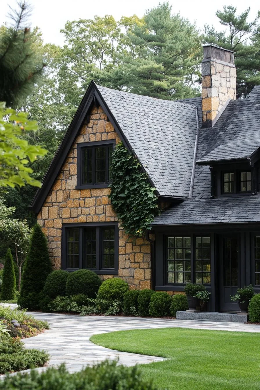 Stone Cottage Surrounded by Woodland Greenery