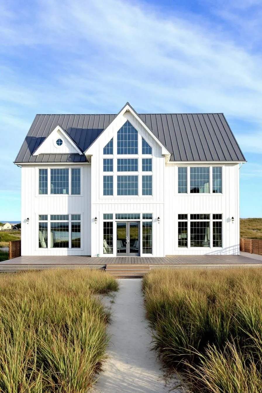 A Modern Coastal House with Oversized Windows