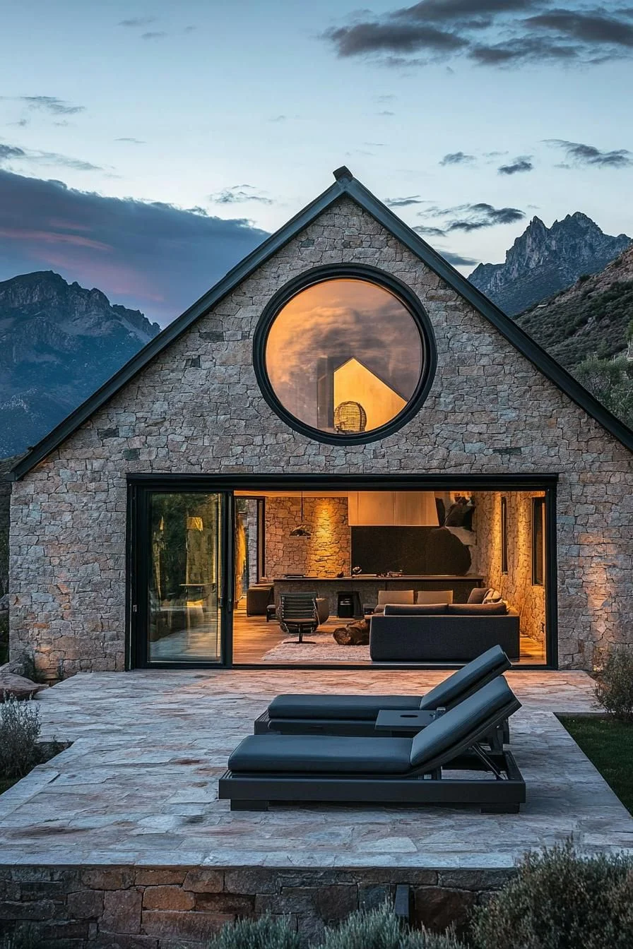 A Round Window Facing the Peaks