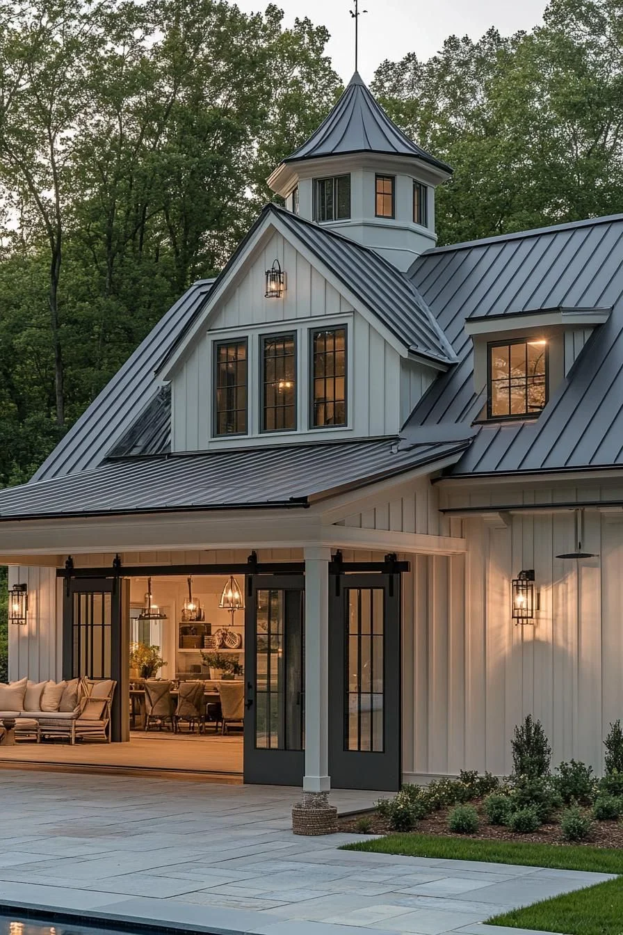 Barn House Featuring a Classic Cupola