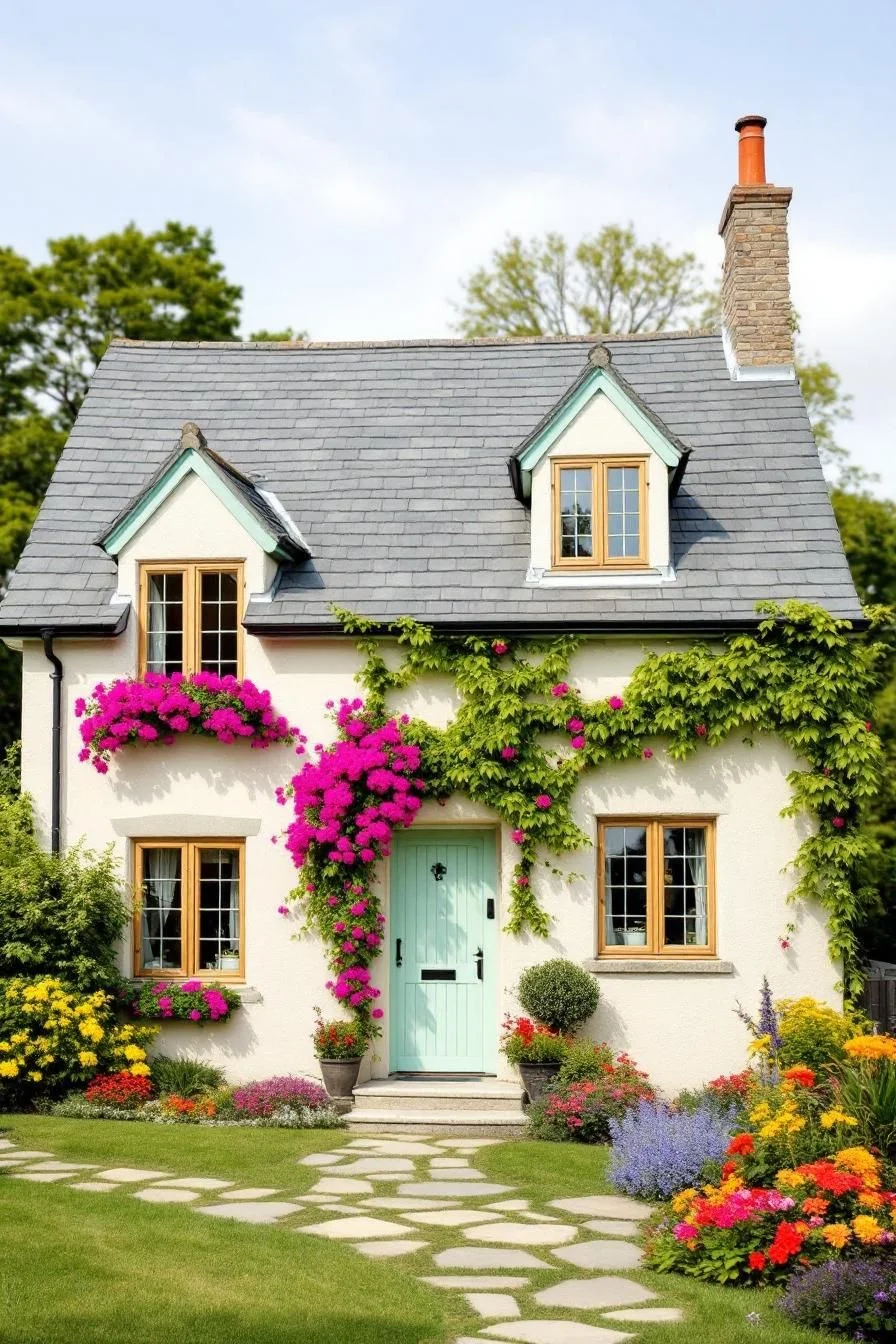 A Fairy-Tale Cottage Dressed in Flowers