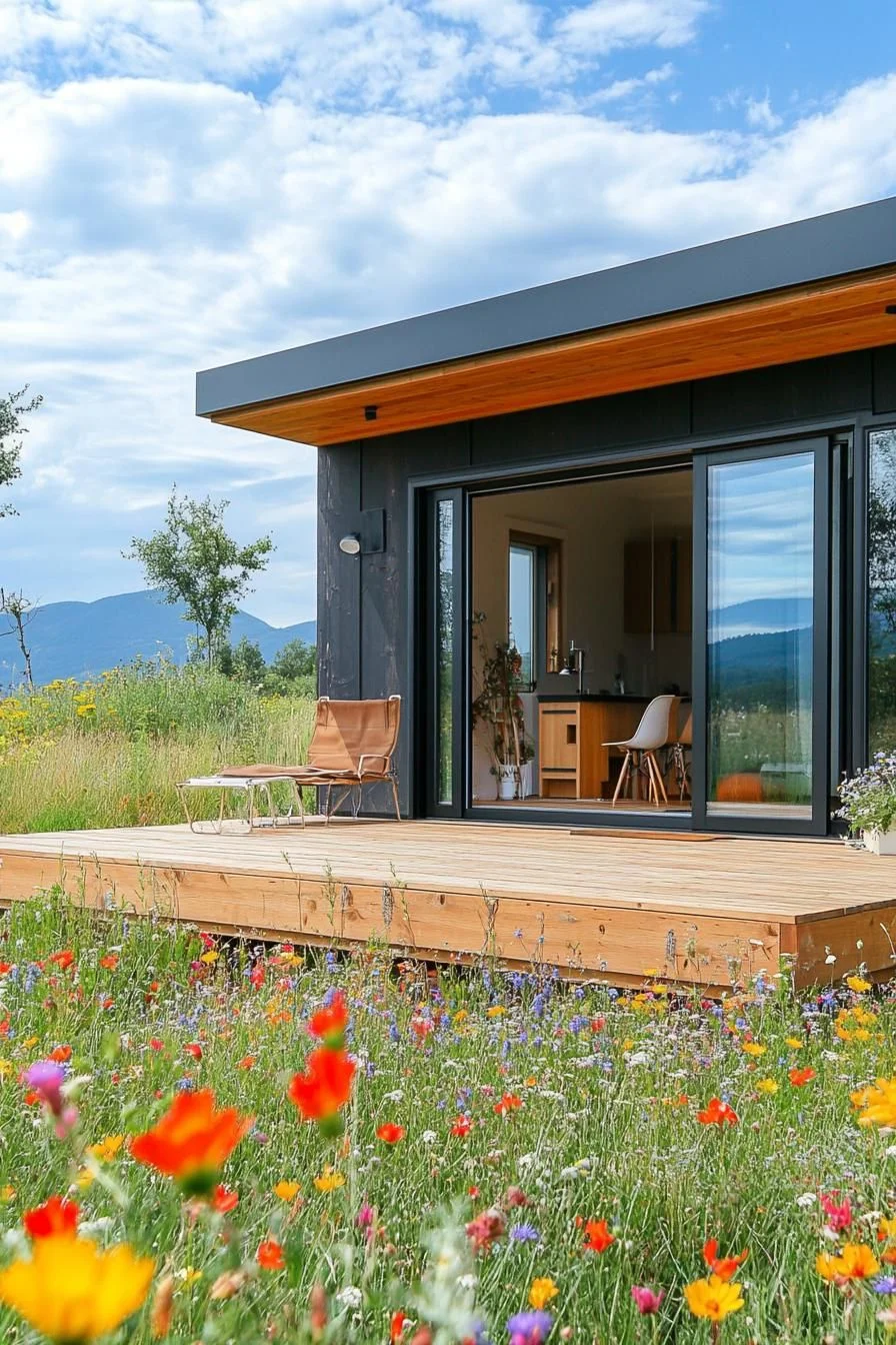 Sliding Glass Doors Leading to a Deck
