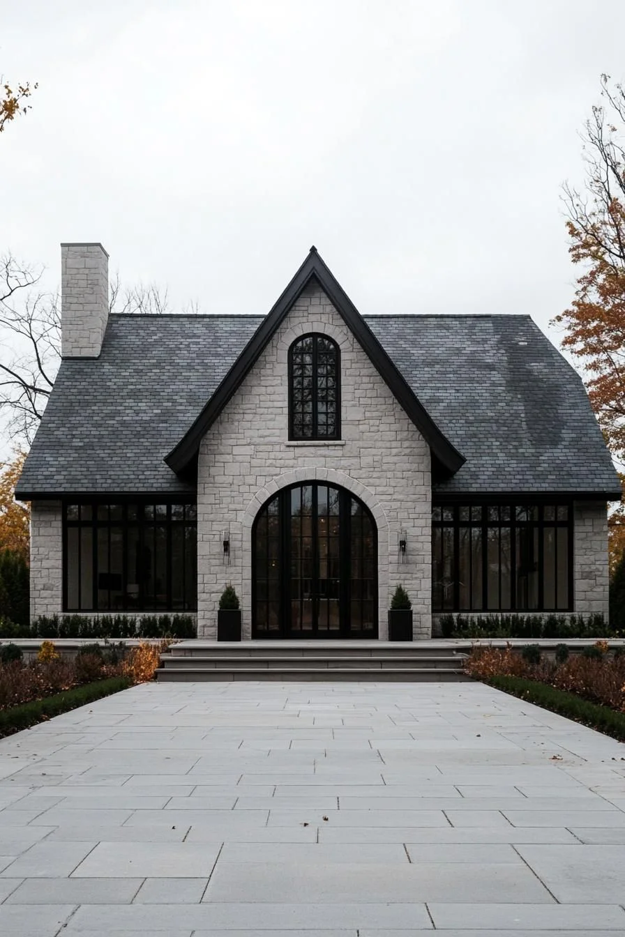 A Stone-Clad Contemporary Home with Inviting Elegance