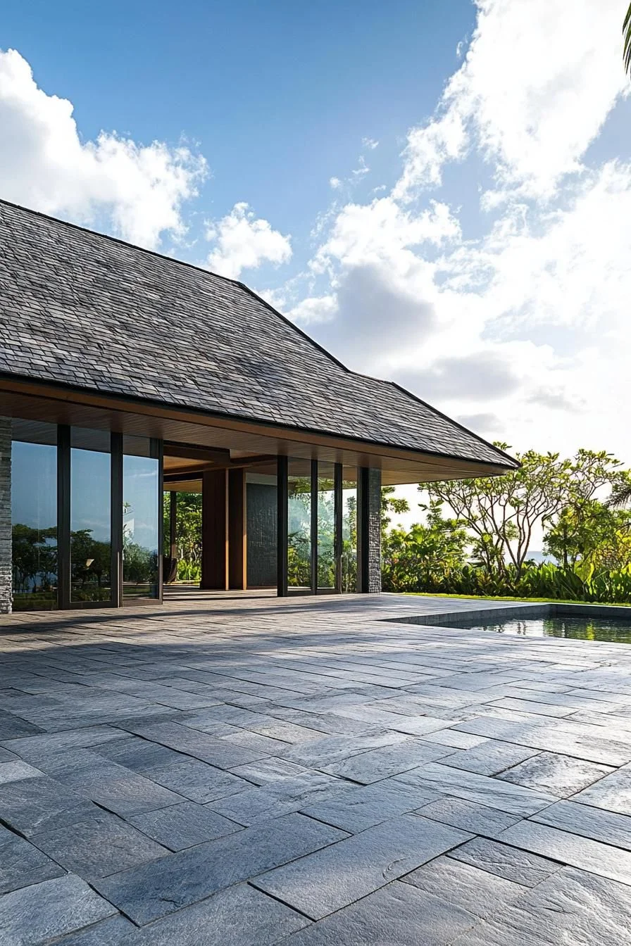 Shaded Escape: A Bali Stone Oasis