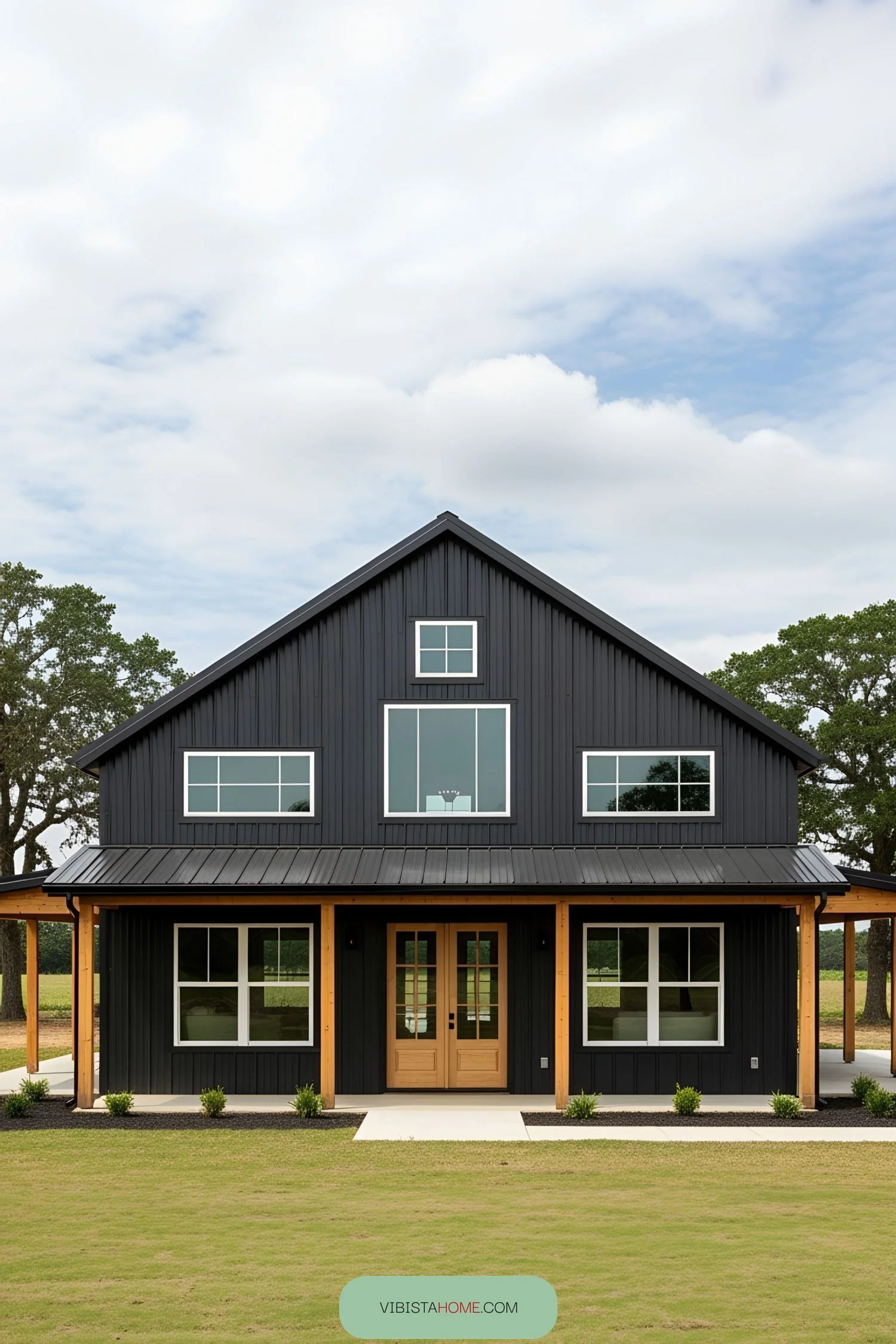 Sleek Black Barn House Style