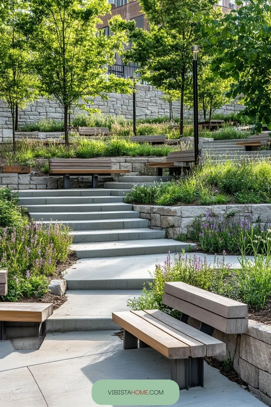 Terraced Calm with Timber Touches