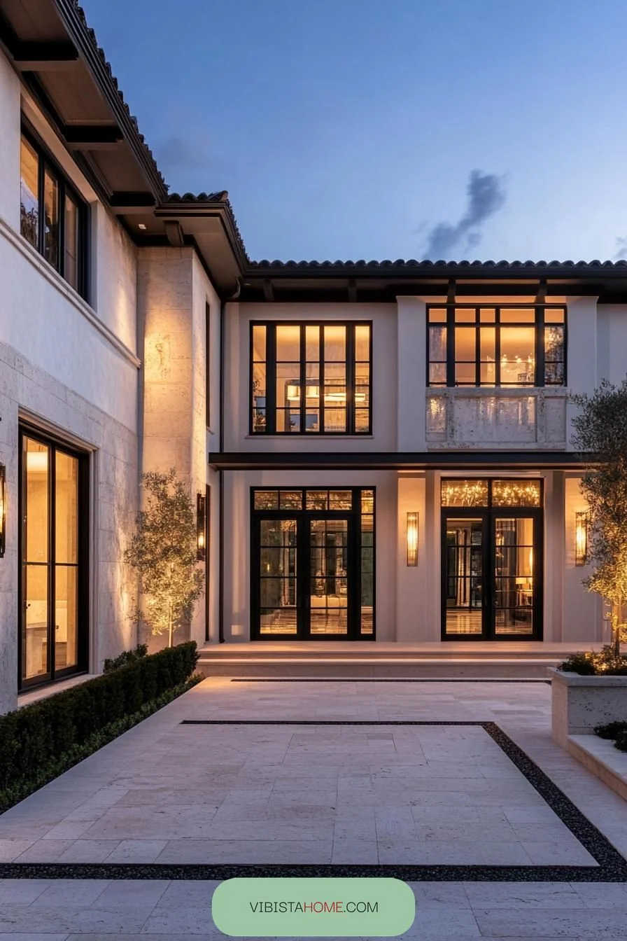 Courtyard Embrace in Twilight Sophistication
