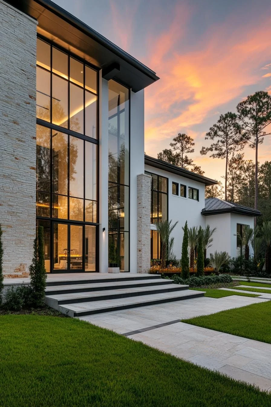 Modern Oasis: A Marvel of Glass and Stone
