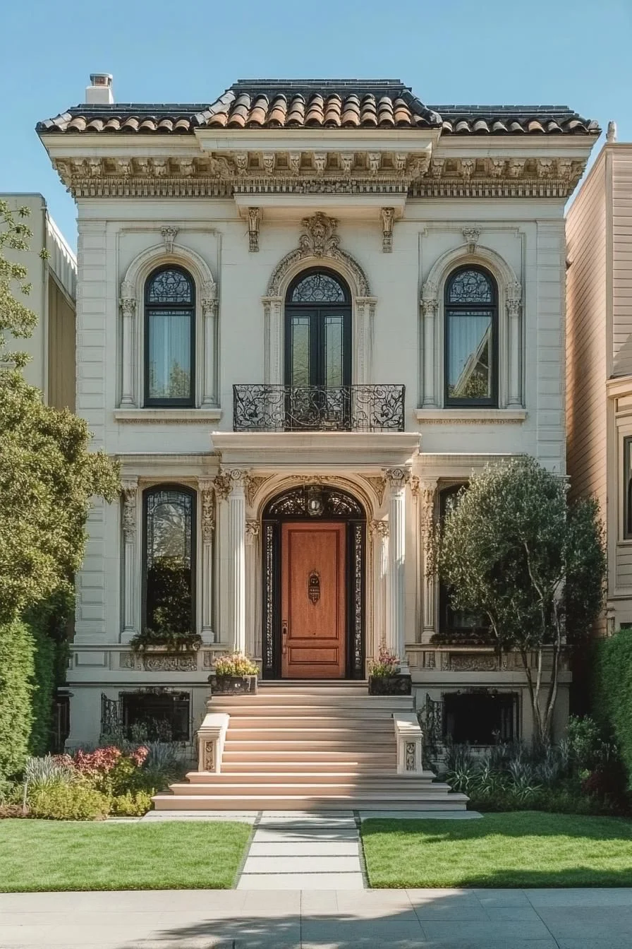 Refined Home With Balustrade Details