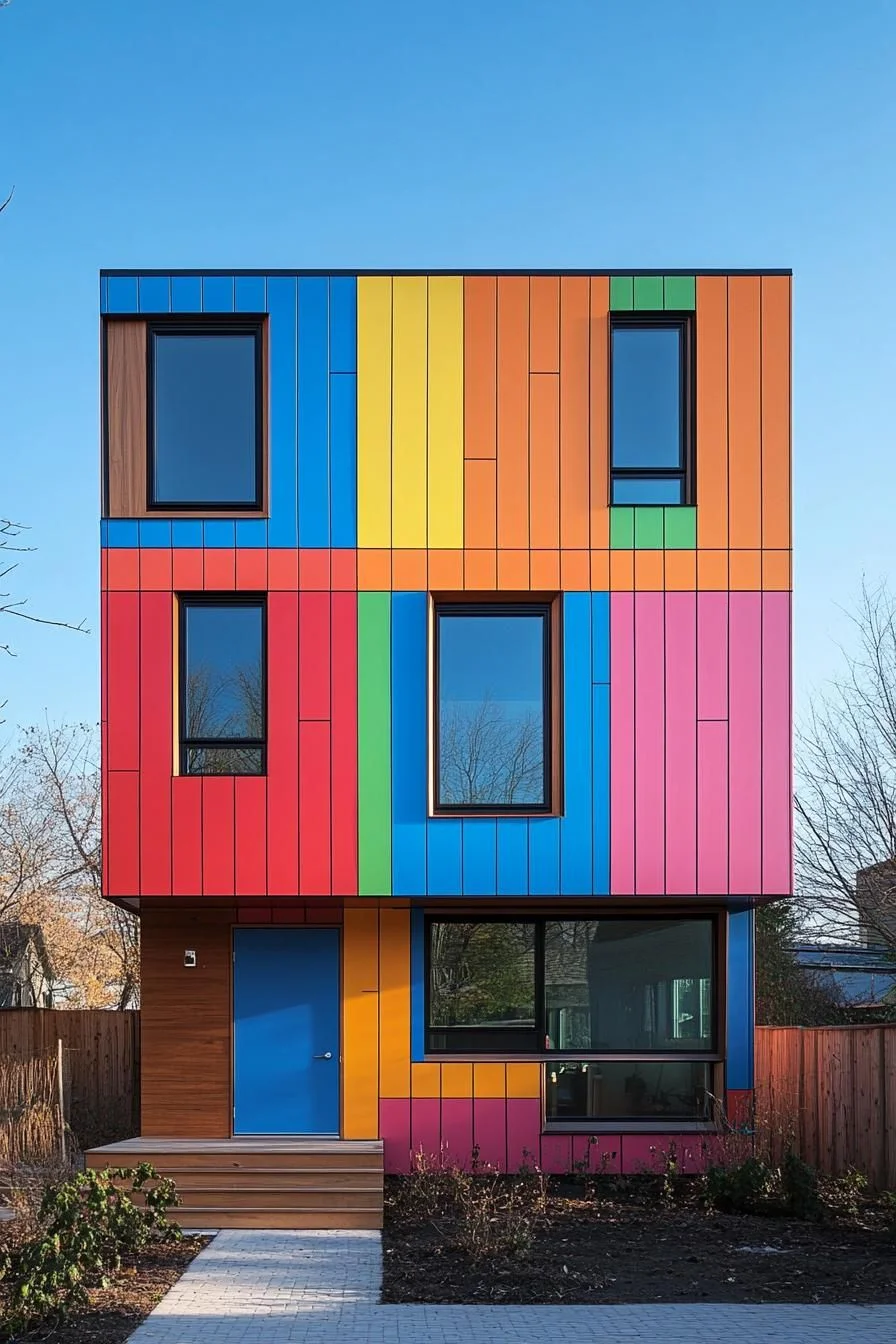 Playful Crayon-Colored House Design
