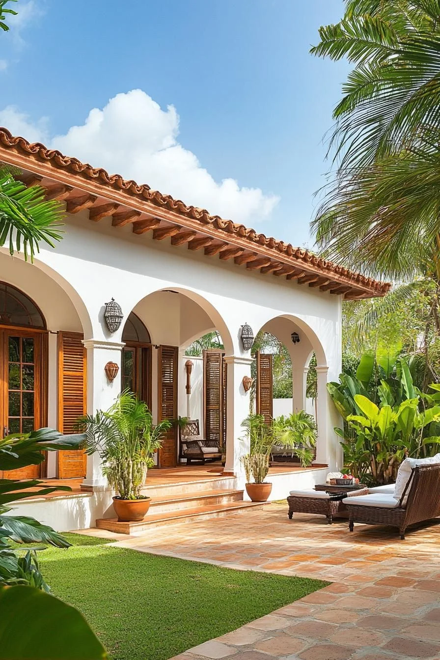 Sunlit Italian-Style Facade