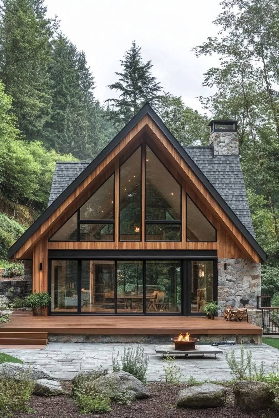 An A-Frame Haven in the Forest