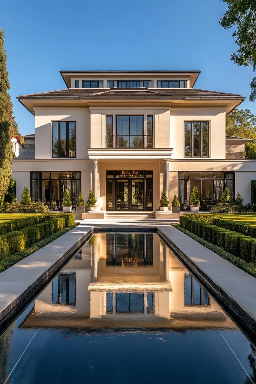 Elegant Villa With a Reflective Pool