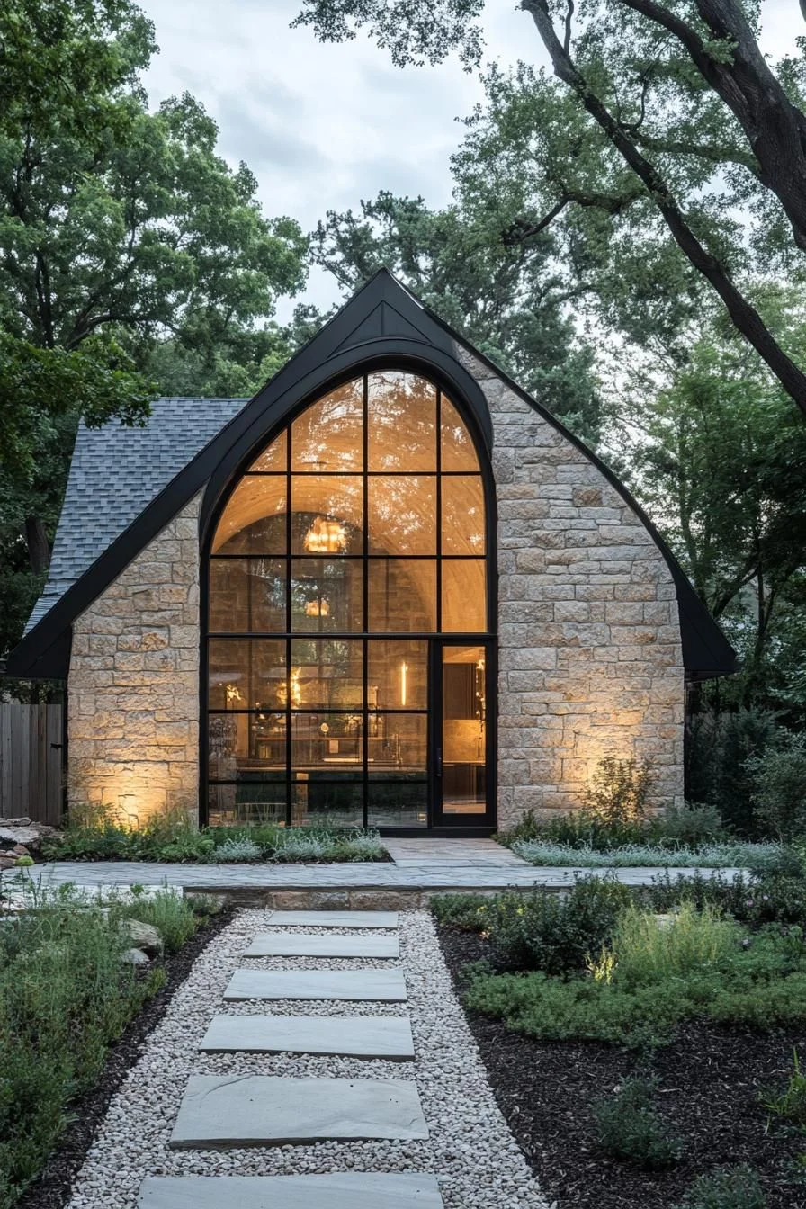 Rustic Retreat with a Glass-Filled Gable