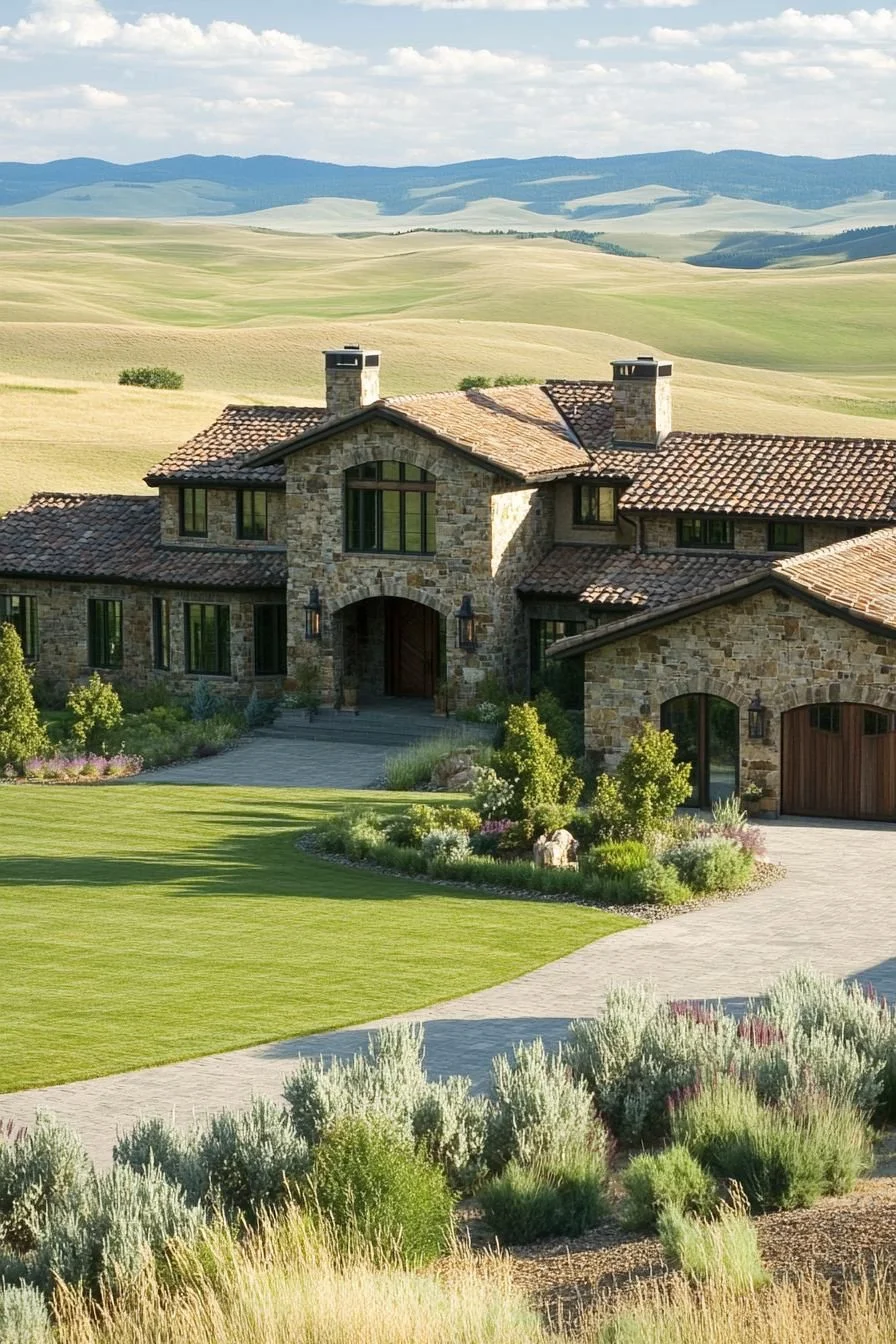 Timeless Stone Castle Above Rolling Fields
