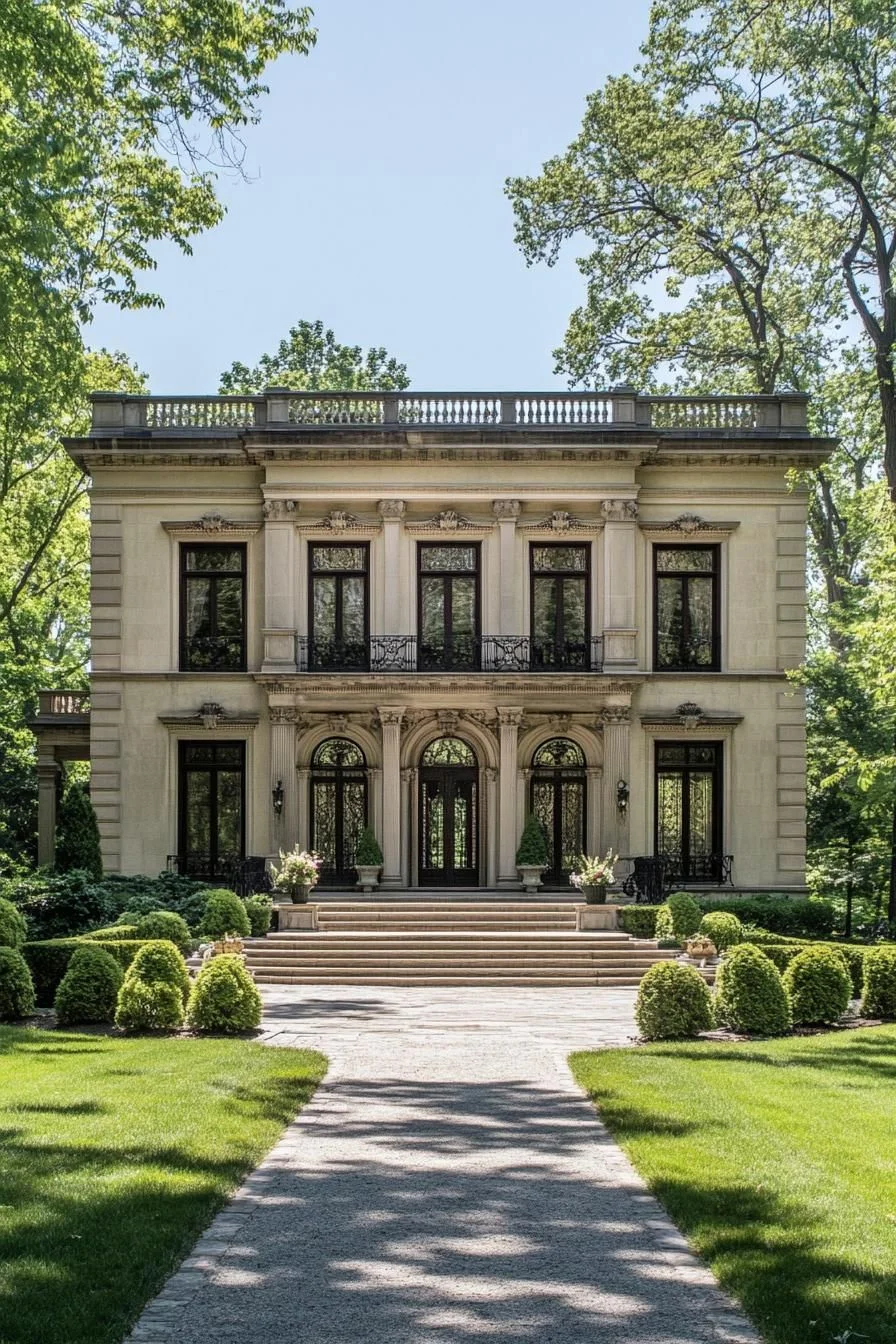 A Mansion Wrapped in Deep Greenery