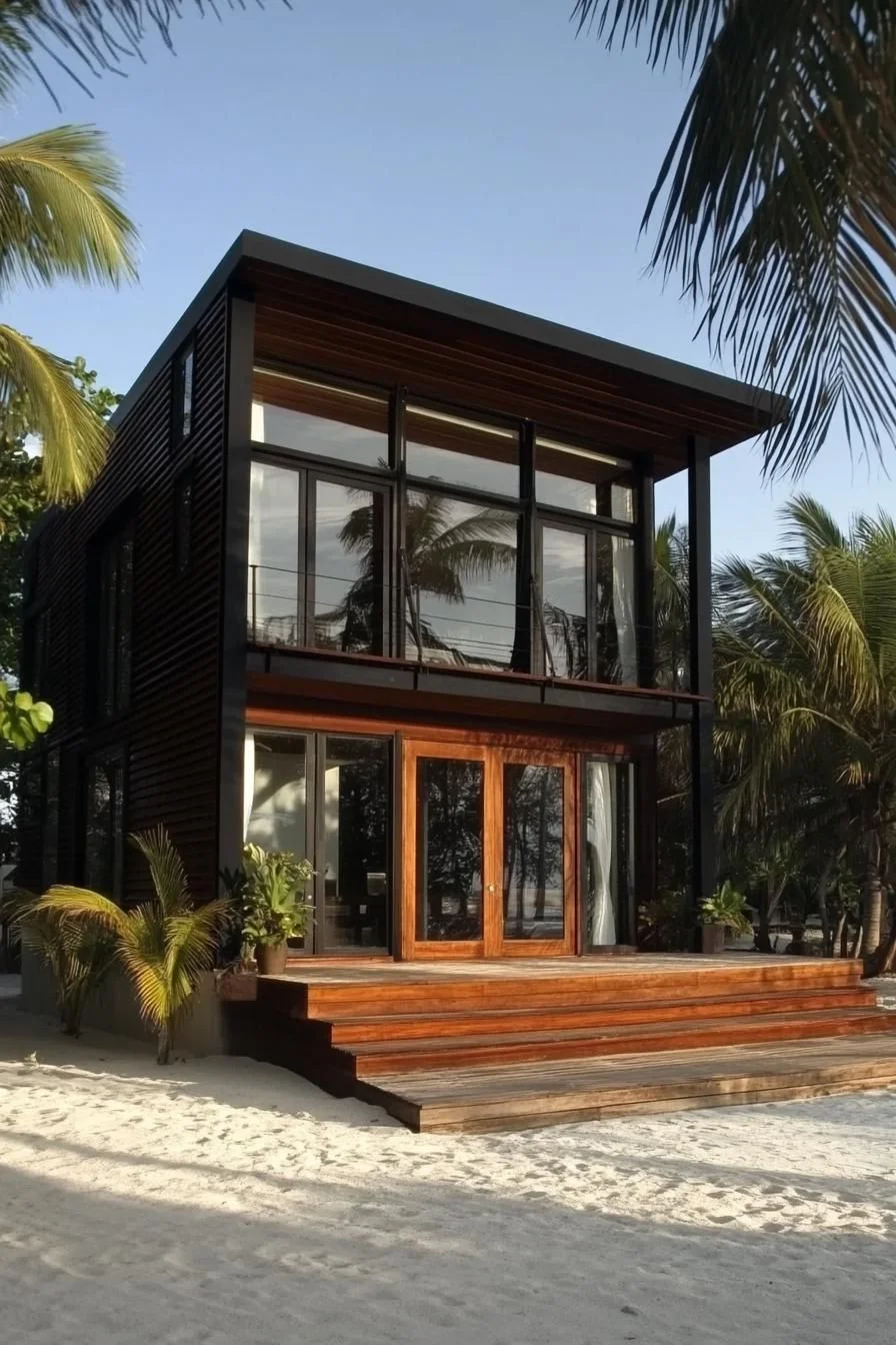 Sleek Cube-Shaped Surfside Home