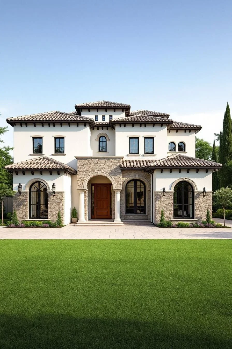 A Grand Mediterranean Home with Modern Details