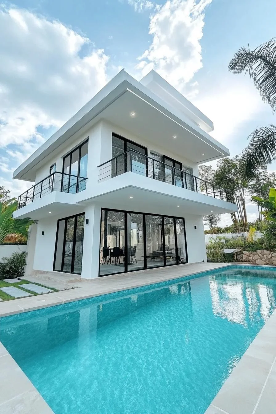 Cube-Shaped Modern Villa with Pool