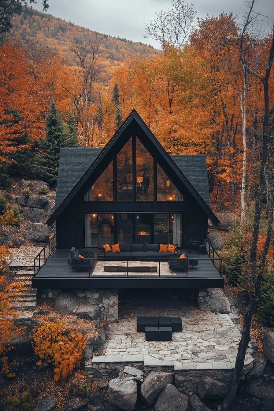 An A-Frame Retreat With Rustic Fall Charm