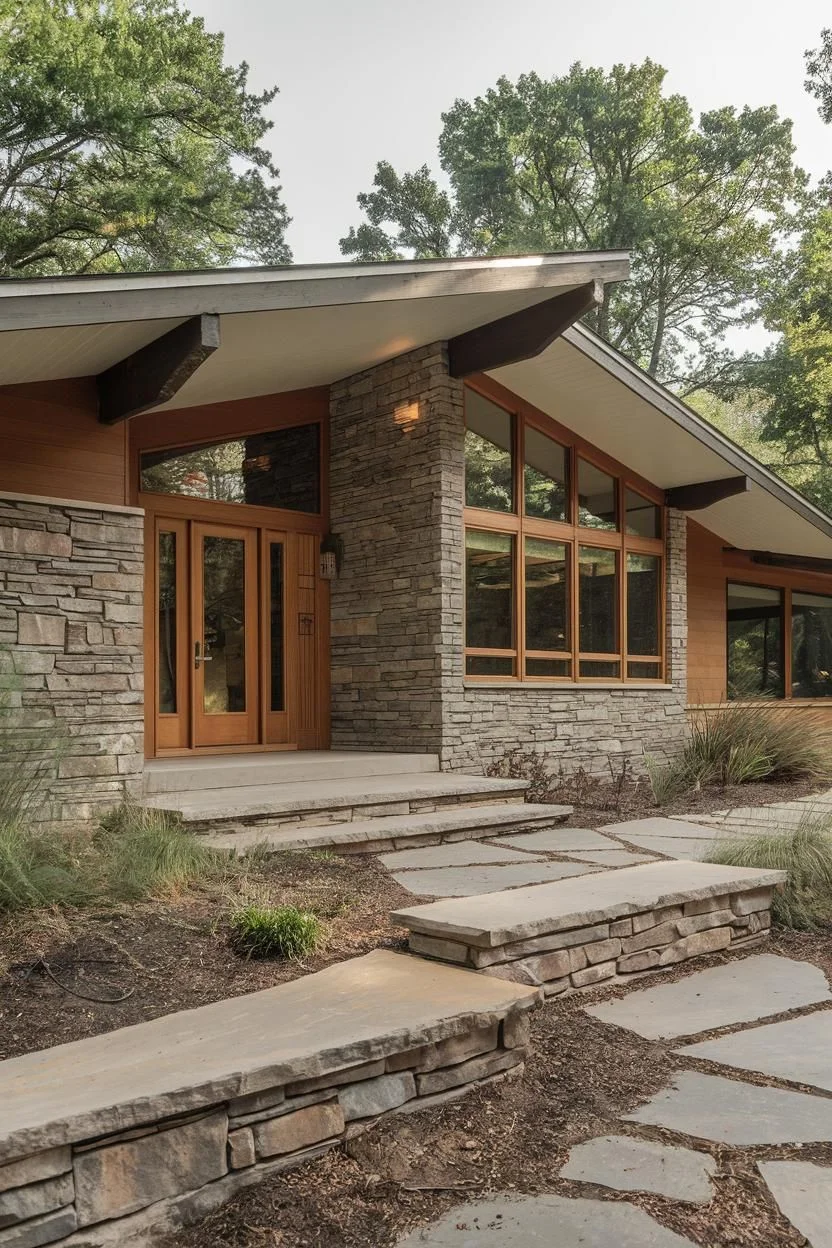 Stone Simplicity in a Ranch Revival