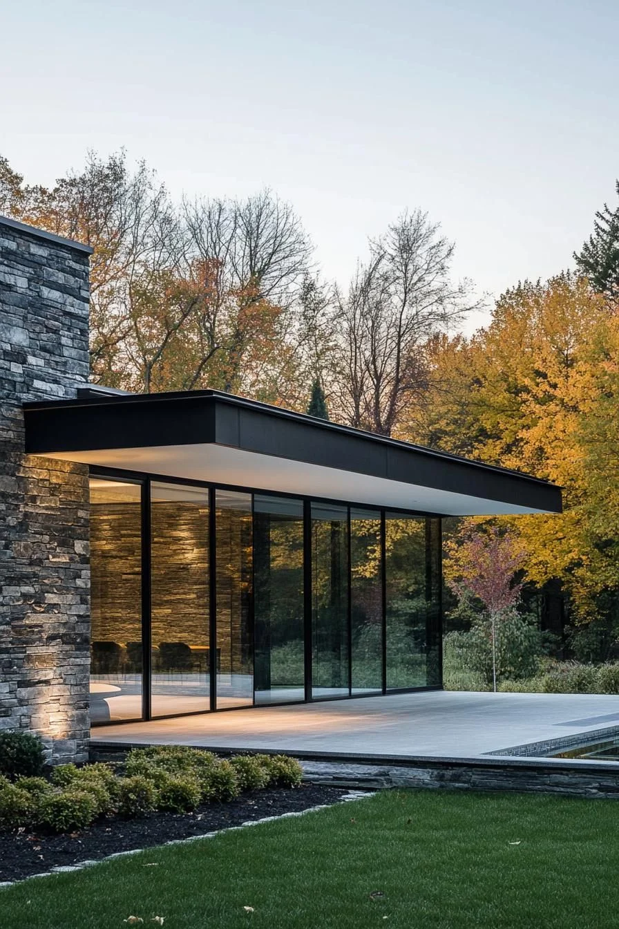 Quiet Glass Home Set in Nature