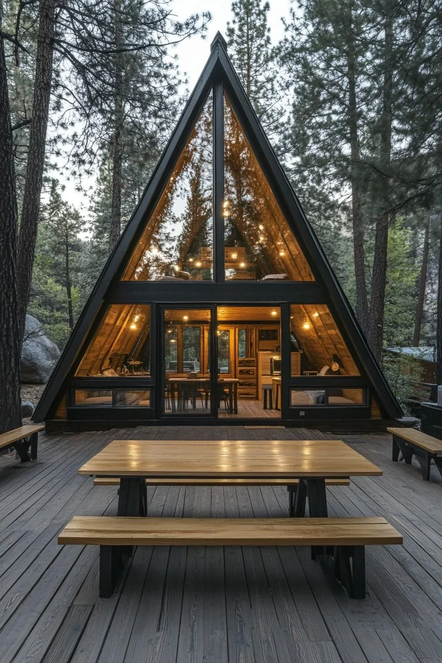 A Hidden A-Frame Cabin in the Trees