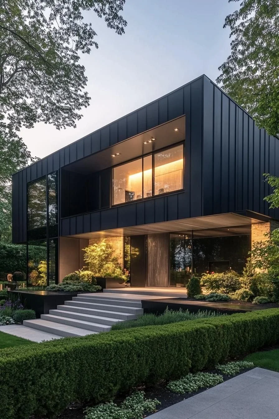 A Minimalist Home With Garden Views