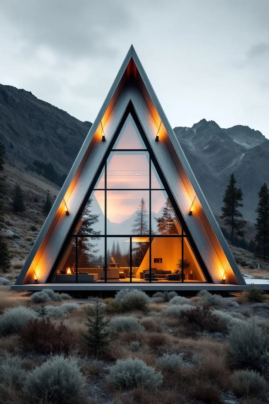 A-Frame Allure at Triangular Twilight