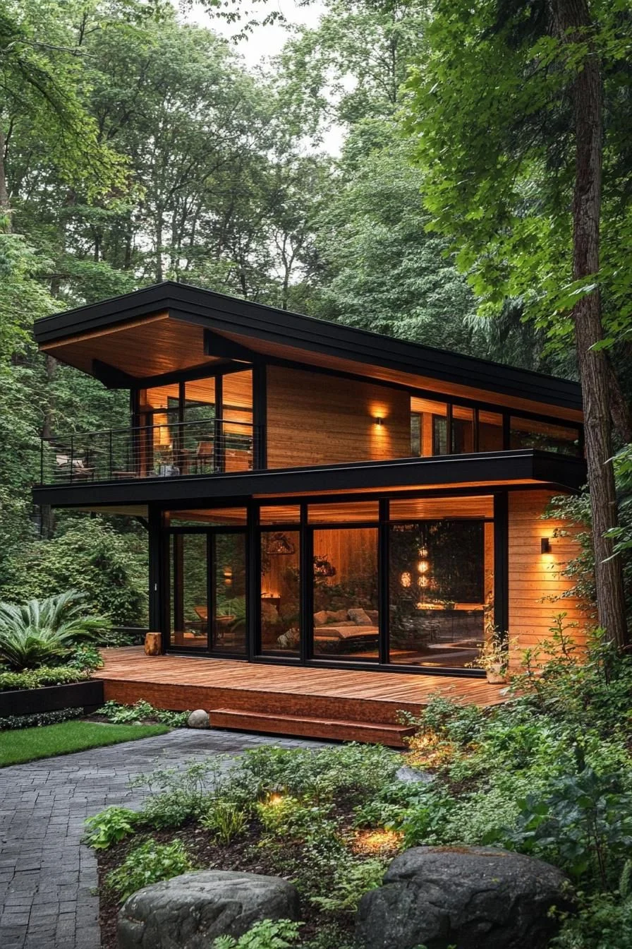 A Rustic Retreat With Glass Accents