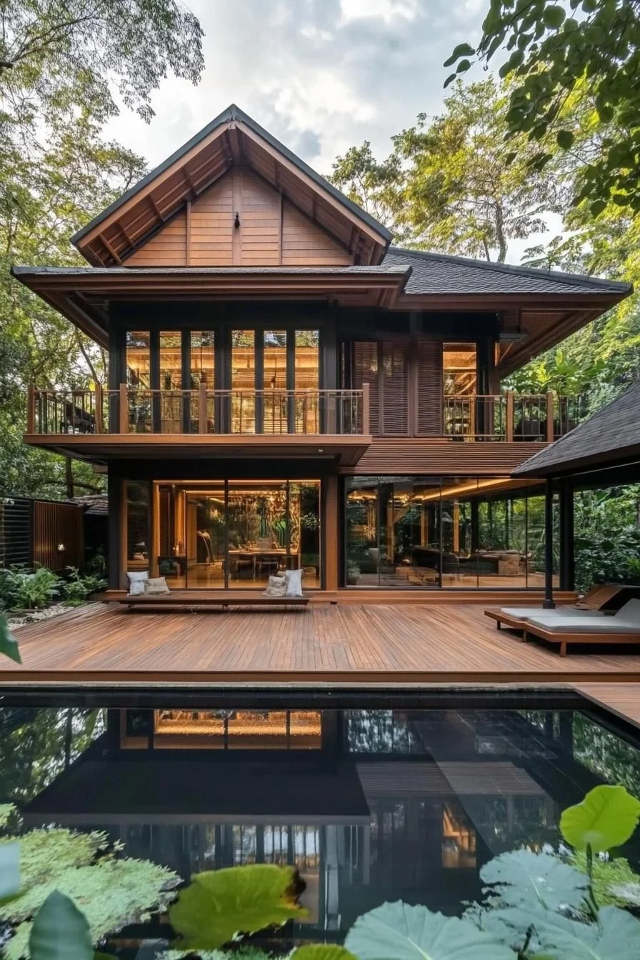A Lattice-Covered Thai Home Design